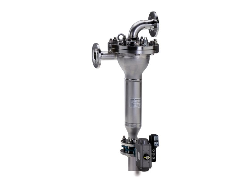 HYDAC AutoFilt ATF TwistFlow Strainer циклон-сүзгісі: төменгі жағында дренаждық ысырмасы бар тік конустық корпус